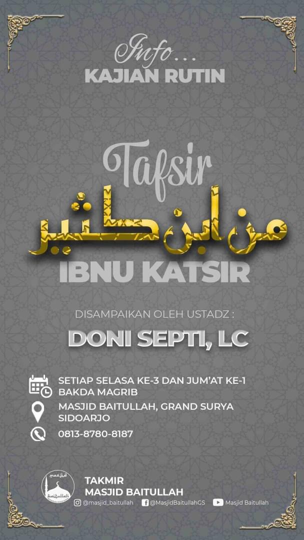 KAJIAN SELASA KE-III &amp; JUMAT KE-I