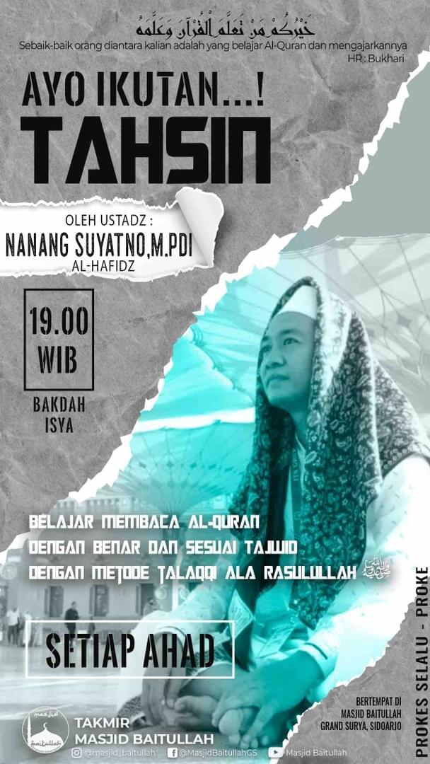 TAHSIN SETIAP AHAD BAKDA ISYA